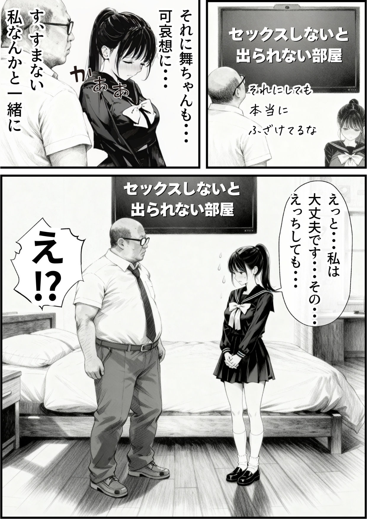 セックスしないと出られない部屋に娘の親友と閉じ込められたんだが・・・ 画像 3