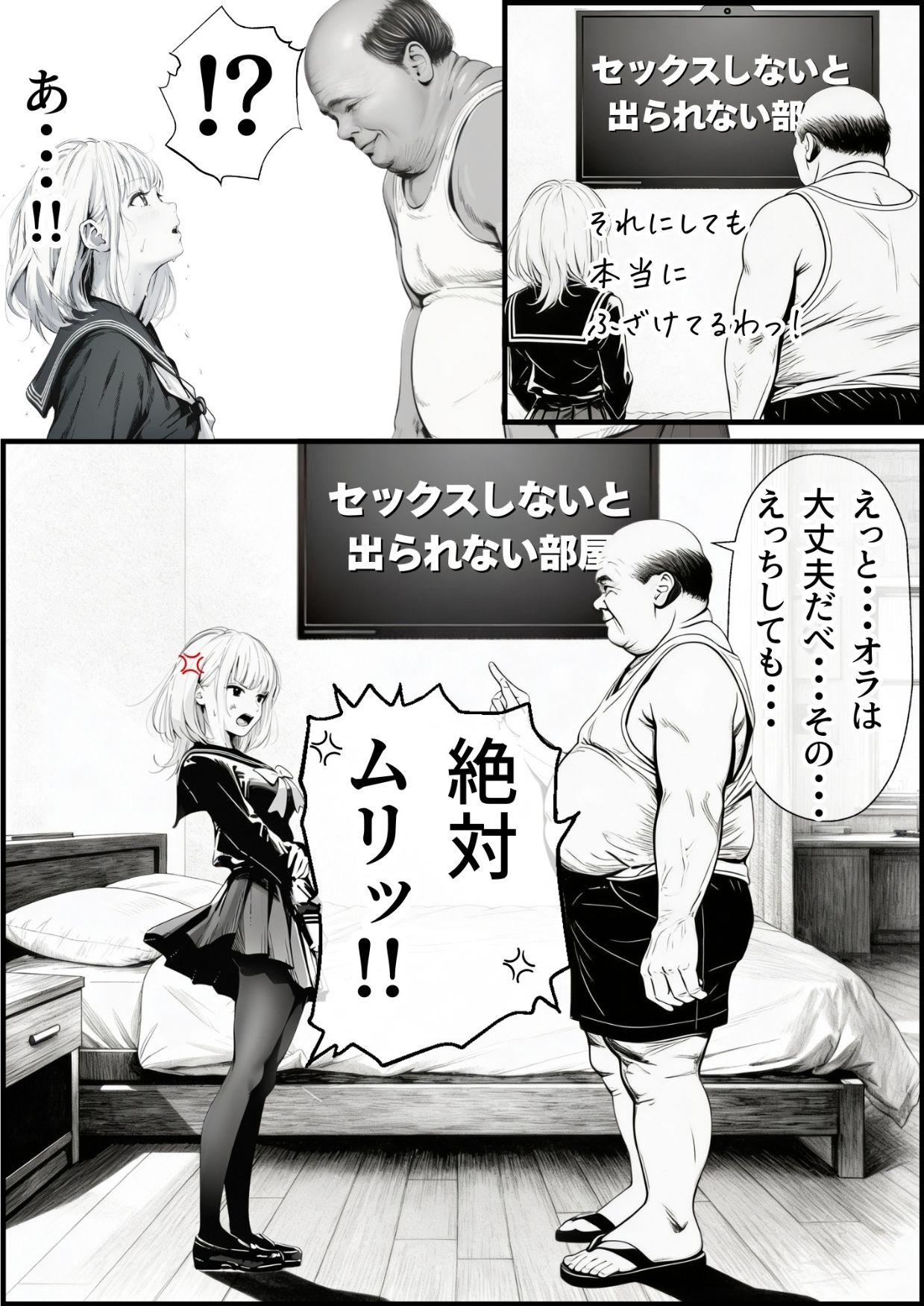 セックスしないと出られない部屋に親友のパパと閉じ込められたんですけど〜！？ 画像 2