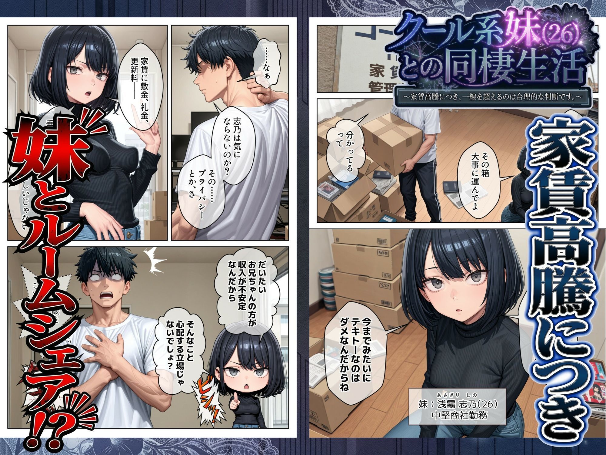 クール系妹（26）との同棲生活 〜家賃高騰につき、一線を超えるのは合理的な判断です。〜 画像 1