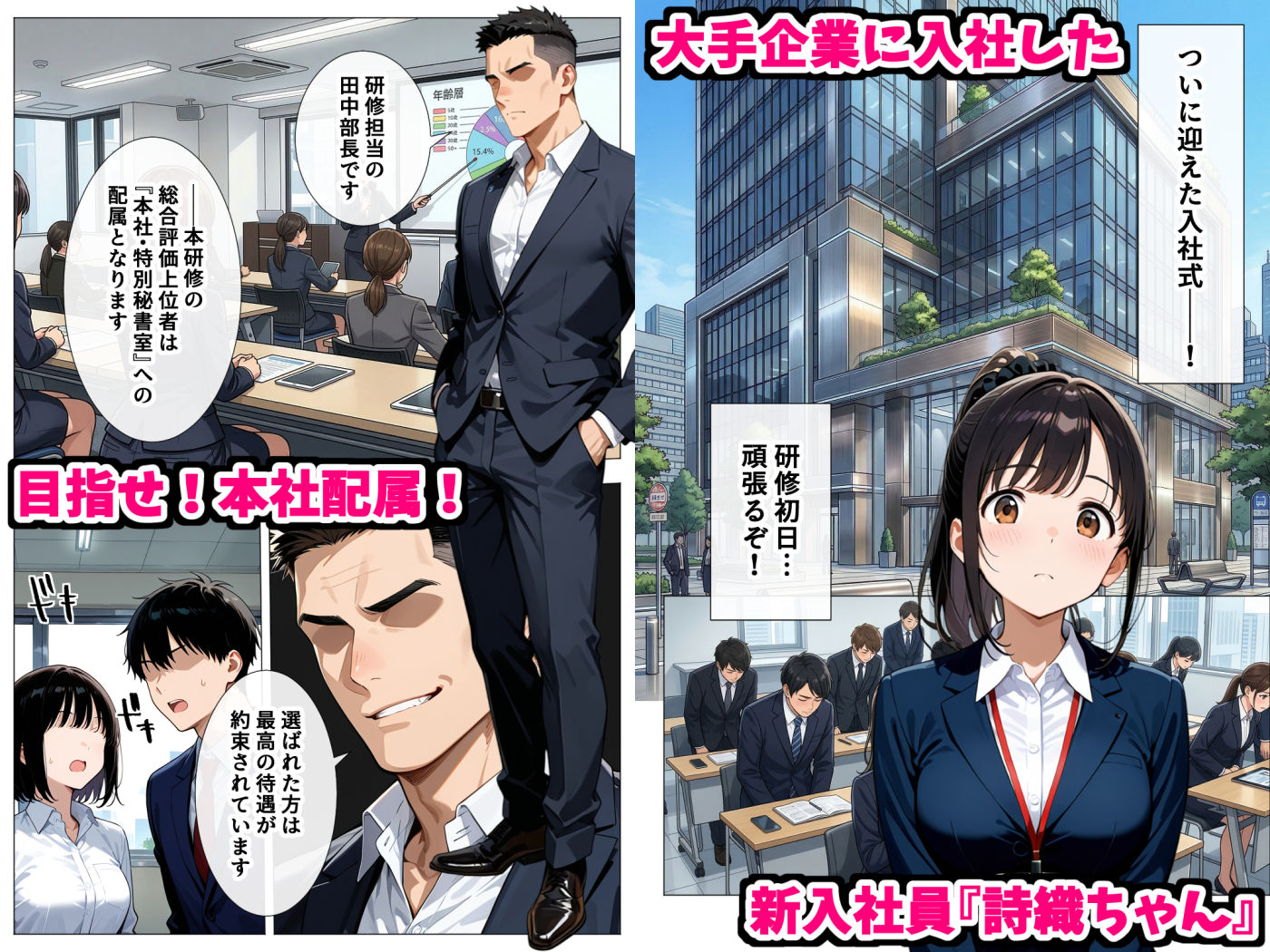 セックスはビジネスマナー！？新入社員を生ハメ中出し研修〜オフィスではセックスが新しい挨拶と評価基準になりました〜 画像 2