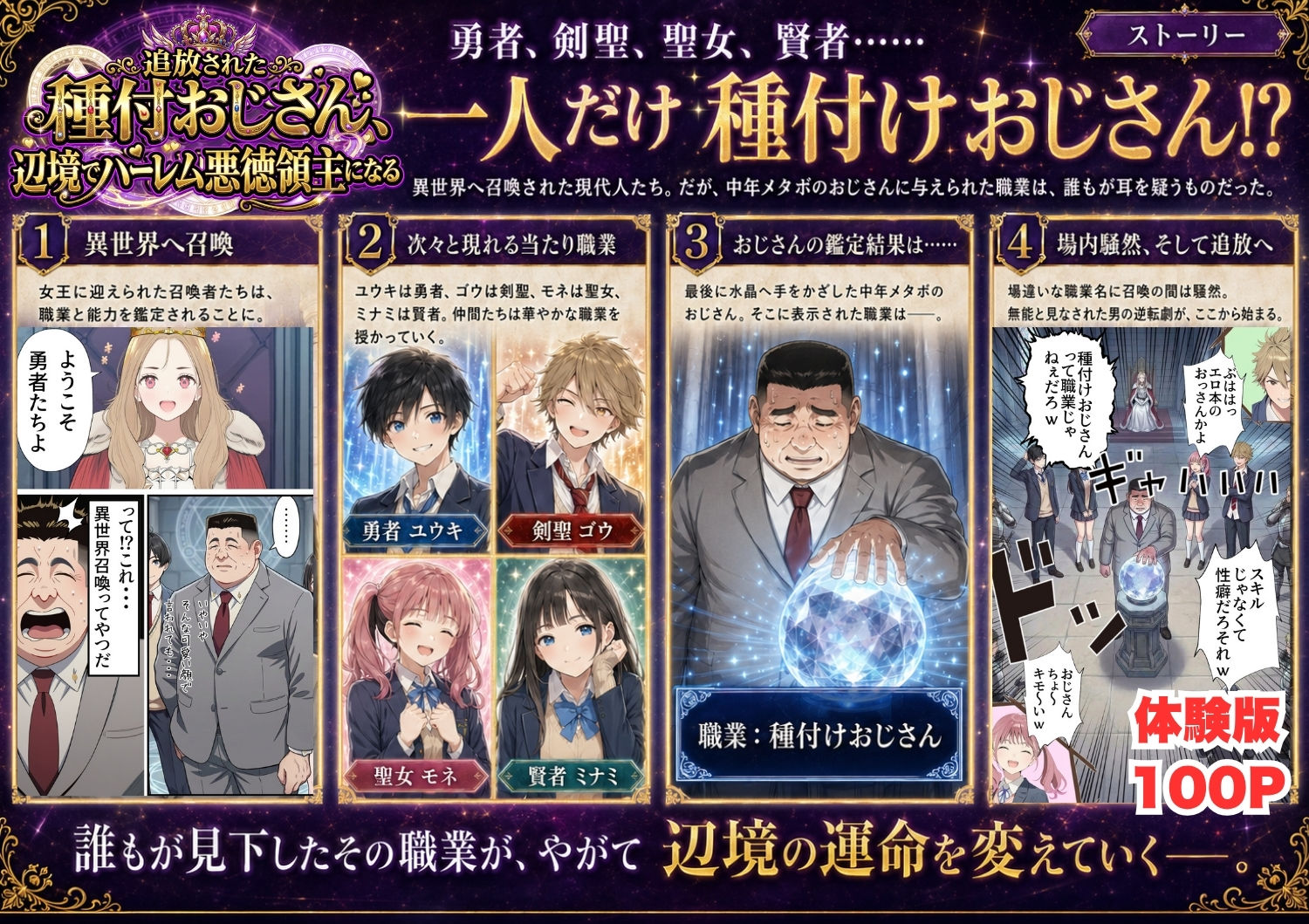 【異世界召喚】追放された種付けおじさん、辺境でハーレム悪徳領主になる 画像 1
