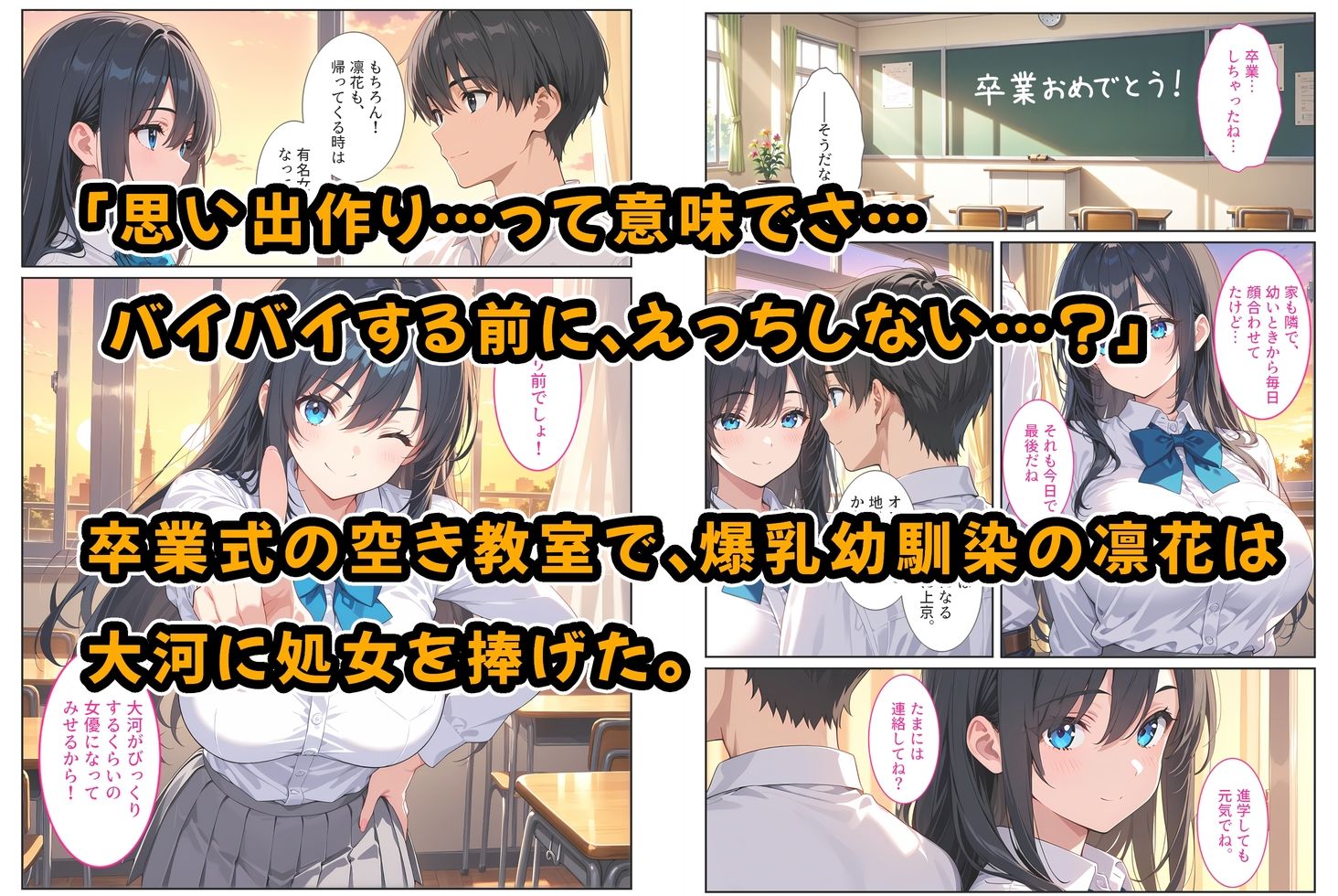 卒業式に処女をくれた爆乳幼馴染がAV女優になっていたので俺の愛とセックスで取り戻す！ 画像 1