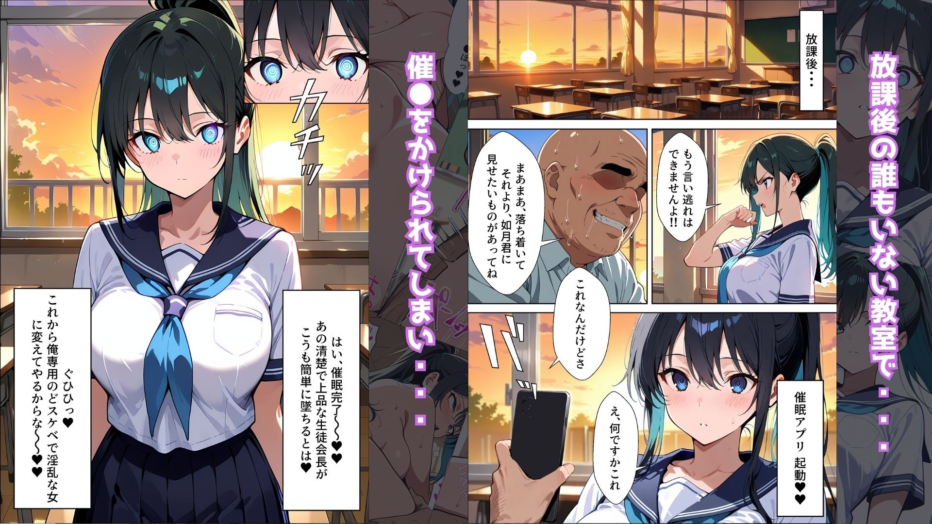 【催●アプリ】〜清楚な生徒会長が大嫌いな豚教師に常識改変されておち●ぽ大好きにさせられる話〜 画像 4