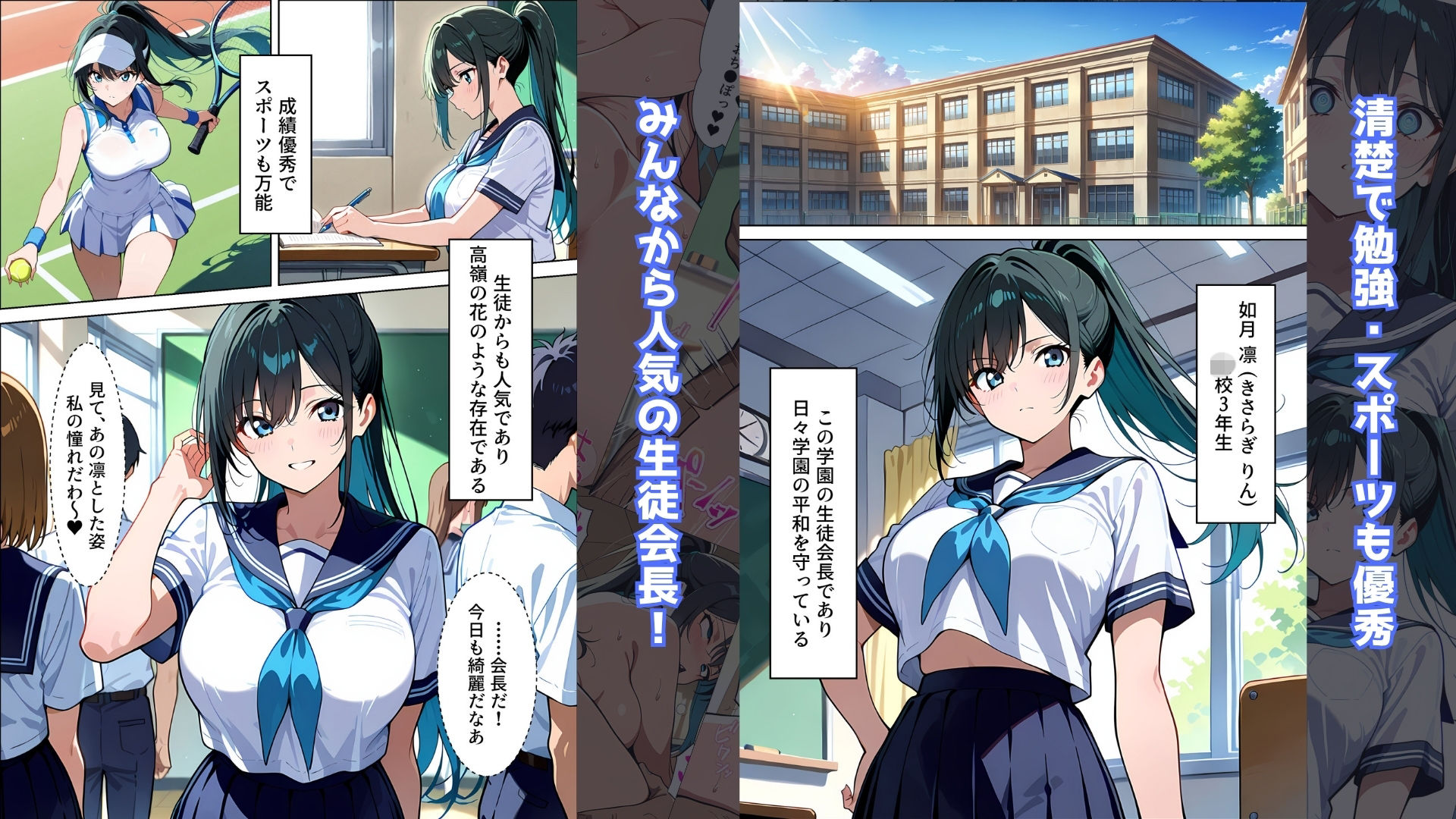 【催●アプリ】〜清楚な生徒会長が大嫌いな豚教師に常識改変されておち●ぽ大好きにさせられる話〜 画像 1