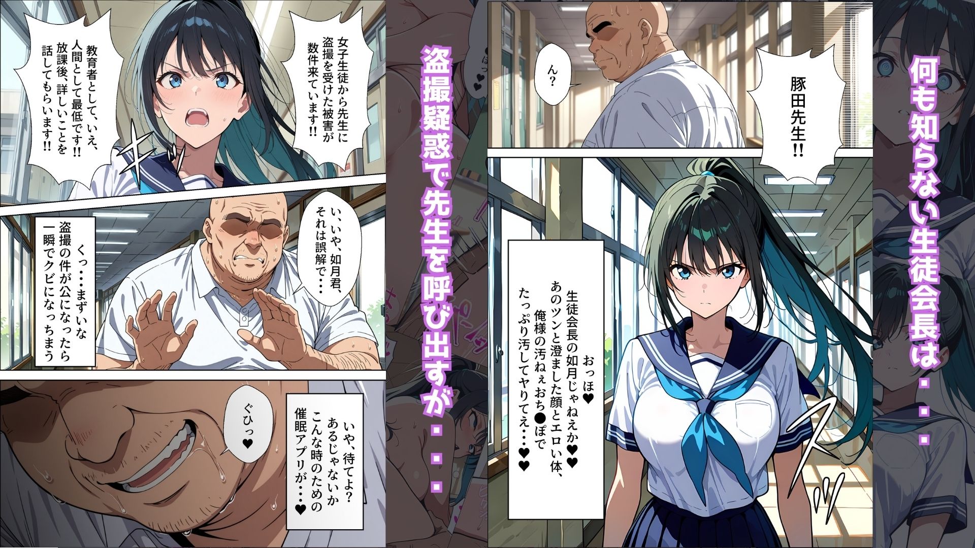 【催●アプリ】〜清楚な生徒会長が大嫌いな豚教師に常識改変されておち●ぽ大好きにさせられる話〜 画像 3