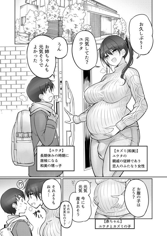 ふたなりおねえちゃん精液風呂出産せっくす 画像 1